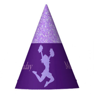 Cheerleader "Happy Birthday" Glitzer Party Hat Partyhütchen