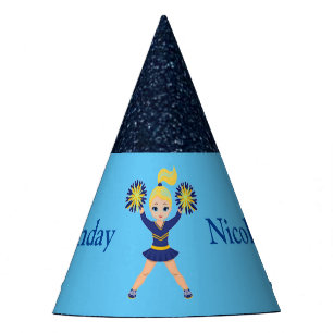 Cheerleader "Happy Birthday" Personalisiert Partyhütchen