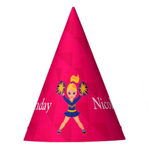 Cheerleader "Happy Birthday" Personalisiert Partyhütchen