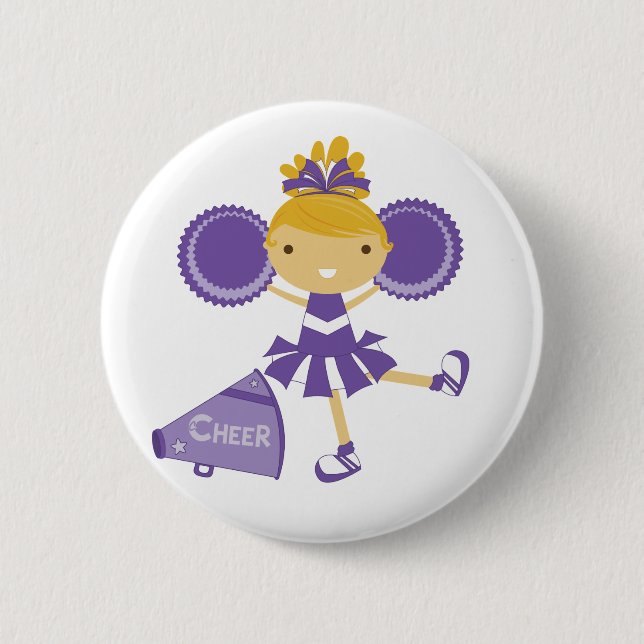 Cheerleader in Lila Button (Vorderseite)