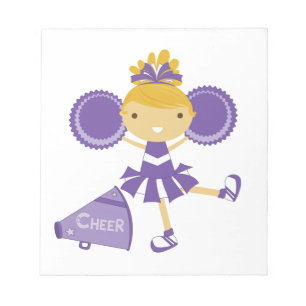 Cheerleader in Lila Notizblock