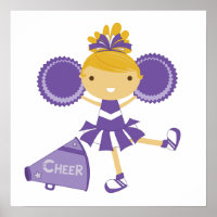 Cheerleader in Lila