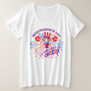 Cheerleader, Independence Day, 4. Juli, Cheer Große Größe T-Shirt