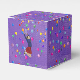 Cheerleader, Lila und Ballons Geschenkschachtel
