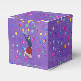 Cheerleader, Lila und Ballons Geschenkschachtel