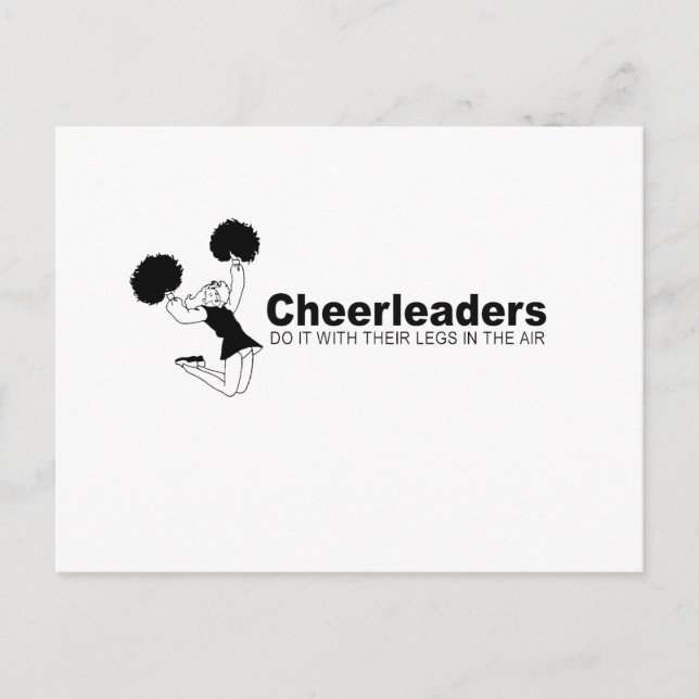 Cheerleader machen das mit ihren Beinen in der Luf Postkarte (Vorderseite)