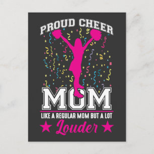 Cheerleader Mama Family Support Girl Cheerleader Postkarte