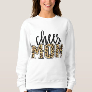 Cheerleader Mama Leopard Print Womens Proud Cheerl Sweatshirt