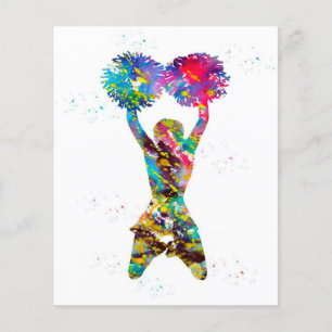 Cheerleader mit Pompons    Cheerleading Cute Desi Flyer