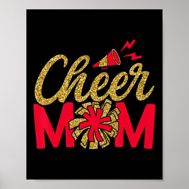 Cheerleader-Mutter Cheerleading Cheer-Mutter  Poster (Vorne)
