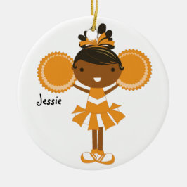 Cheerleader-Name-Verzierung KRW orange Keramik Ornament