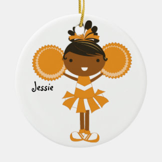 Cheerleader-Name-Verzierung KRW orange Keramik Ornament