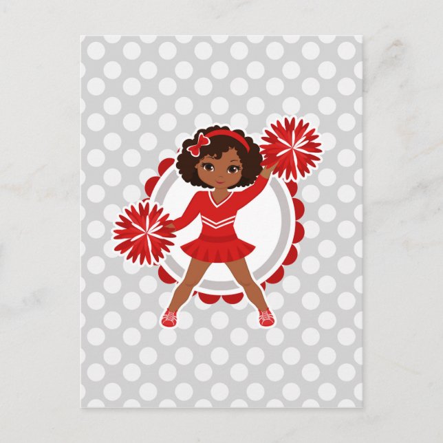 Cheerleader - Niedlicher amerikanischer Cheerleade Postkarte (Vorderseite)