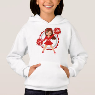 Cheerleader - niedlicher roter brünetter Beifall Hoodie