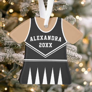 Cheerleader-Outfit Varsity-Team Uniform Schwarz Ornament
