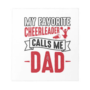 Cheerleader Papa Vintage Gravur Shirt Design_1 Notizblock
