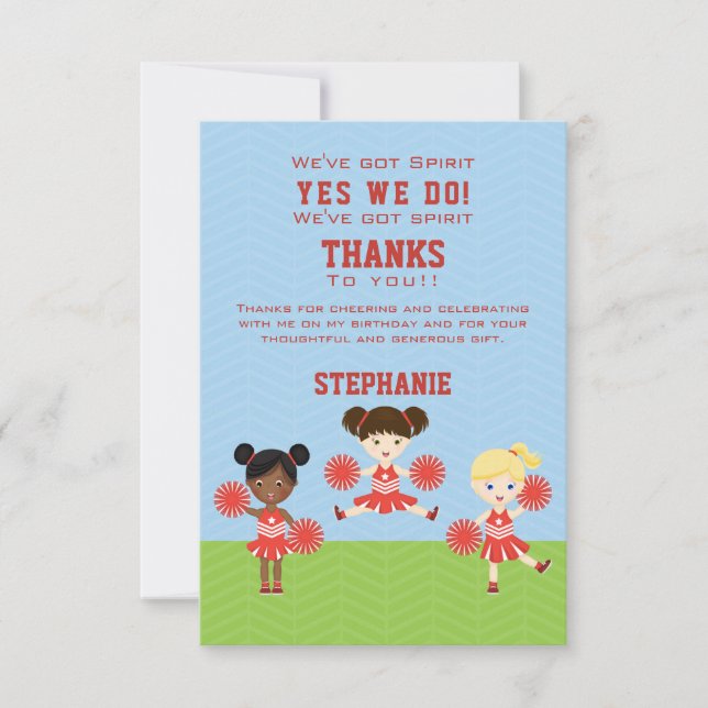 Cheerleader Party Einladung (Vorderseite)