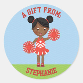 Cheerleader Party Runder Aufkleber