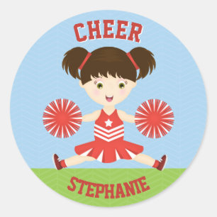 Cheerleader Party Runder Aufkleber