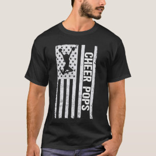 Cheerleader-Pop Pop US Flag Cheerlead T-Shirt