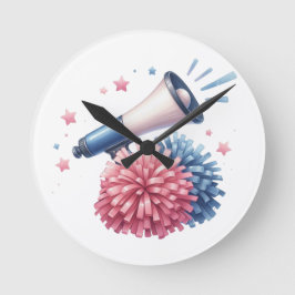 Cheerleader Runde Wanduhr