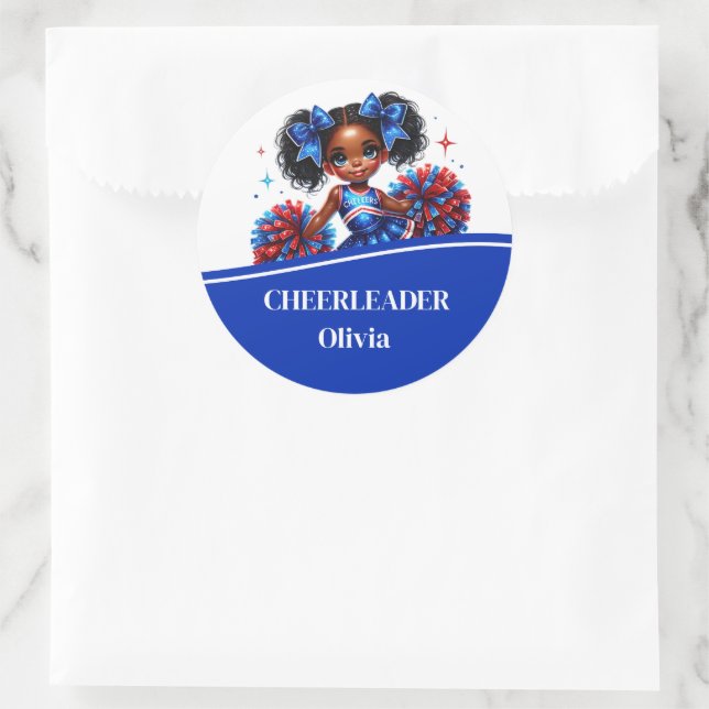 Cheerleader Runder Aufkleber (Tasche)