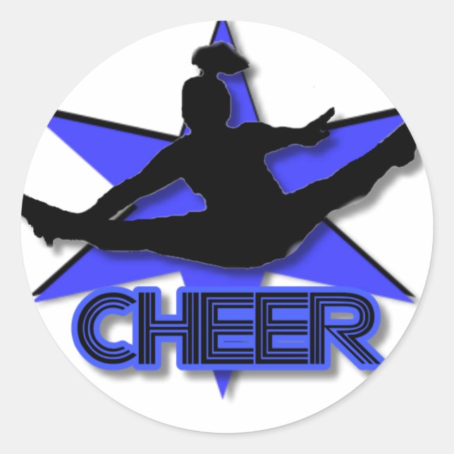 Cheerleader Runder Aufkleber (Vorderseite)
