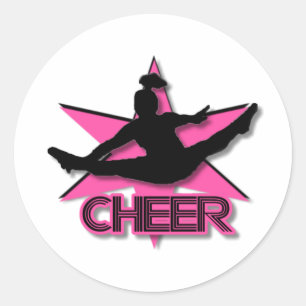 Cheerleader Runder Aufkleber