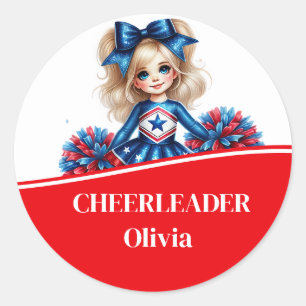 Cheerleader Runder Aufkleber