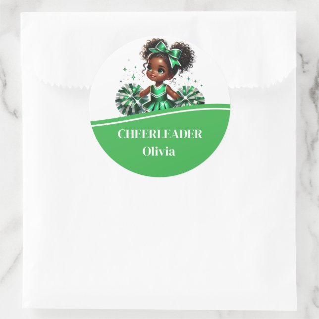 Cheerleader Runder Aufkleber (Tasche)