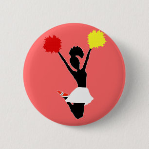 Cheerleader-Silhouette Button