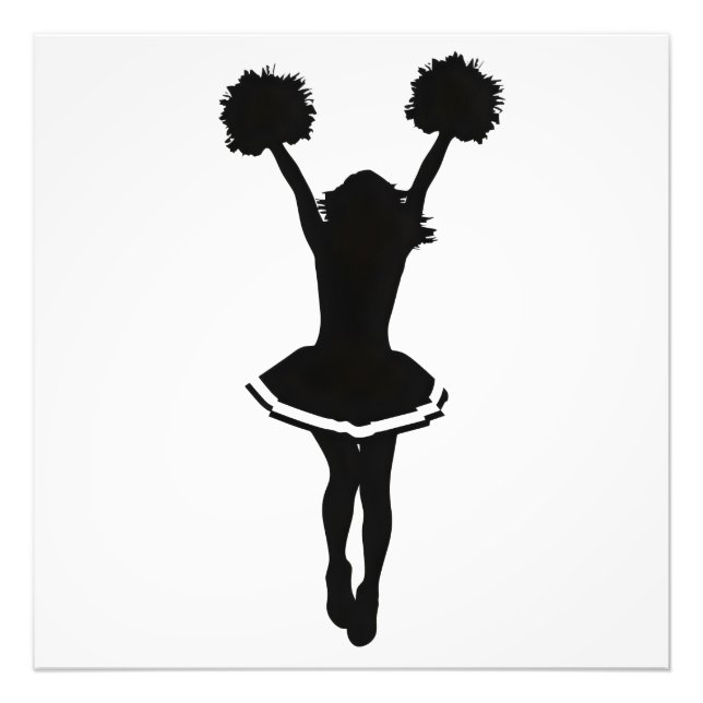 Cheerleader Silhouette Fotodruck (Vorne)