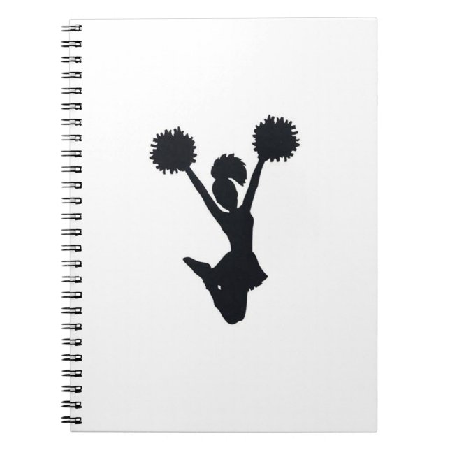 Cheerleader-Silhouette Notizblock (Vorderseite)