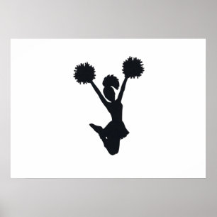 Cheerleader Silhouette Poster