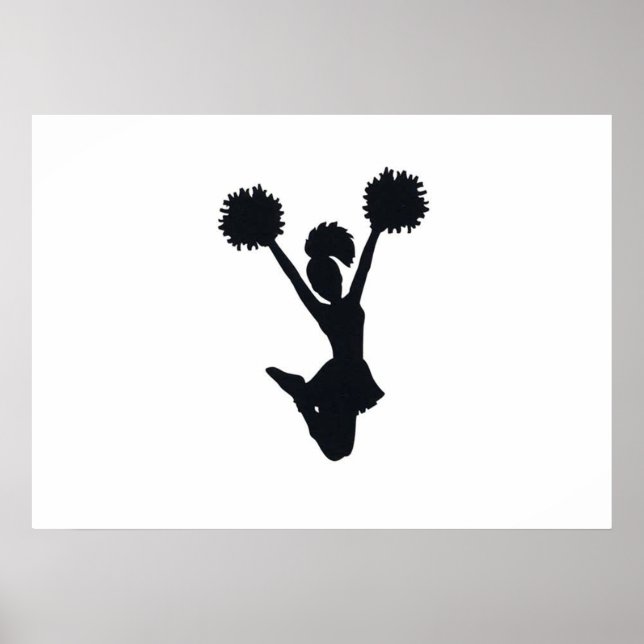 Cheerleader Silhouette Poster (Vorne)