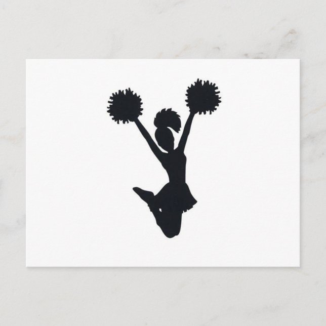 Cheerleader Silhouette Postkarte (Vorderseite)