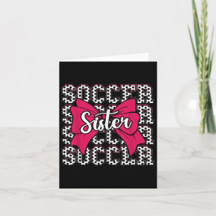 Cheerleader Soccer Schwester Bow Sport Cheerleader Karte