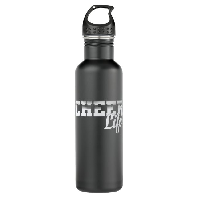 Cheerleader Sport turnen anfeuern Edelstahlflasche (Vorderseite)