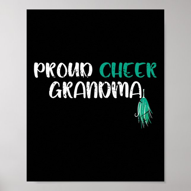 Cheerleader Stolz Cheer Oma Cheerleading  Poster (Vorne)