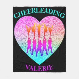 Cheerleader Stunt Pyramid Fleece Blanket