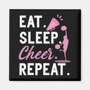 Cheerleader Tanz Cheerleader Girls essen Sleep Che Magnet