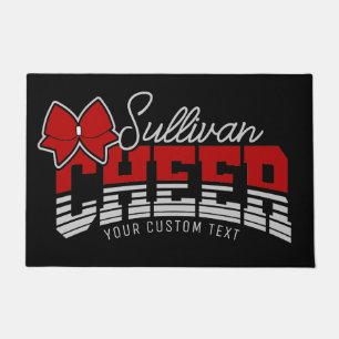 Cheerleader Team ADD NAME School Athlete Cheerlead Fußmatte