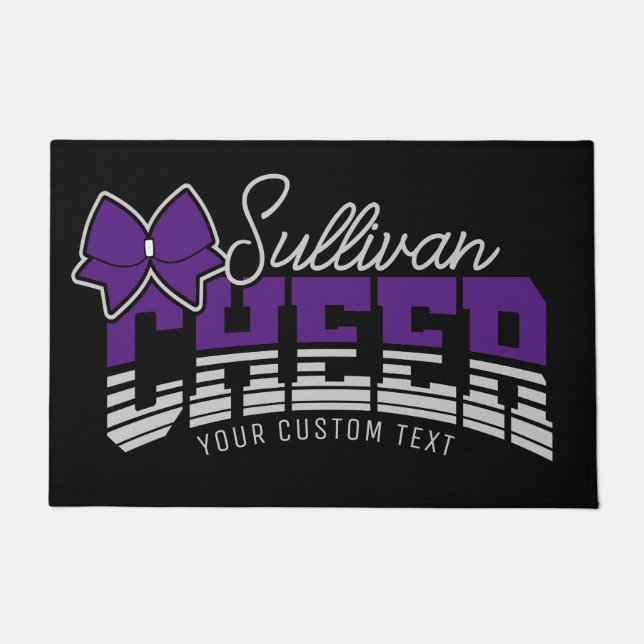 Cheerleader Team ADD NAME School Athlete Cheerlead Fußmatte (Vorderseite)