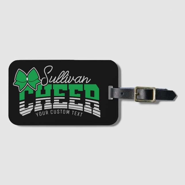 Cheerleader Team ADD NAME School Athlete Cheerlead Gepäckanhänger (Vorderseite (Horizontal))