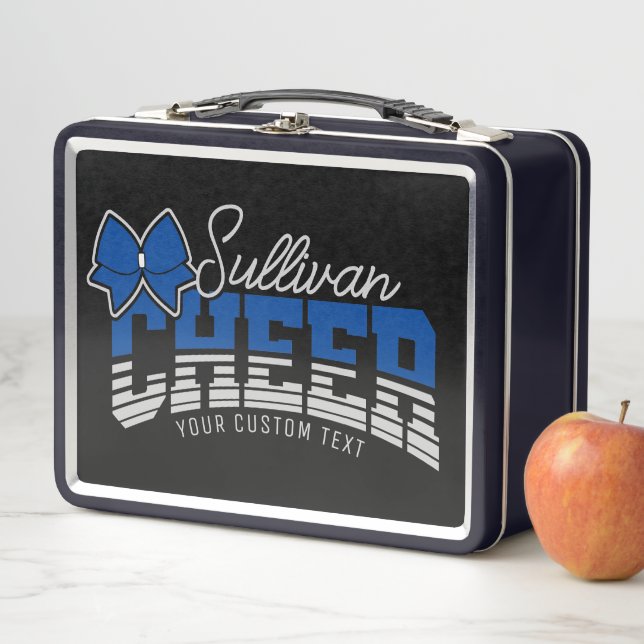 Cheerleader Team ADD NAME School Athlete Cheerlead Metall Brotdose (Beispiel)