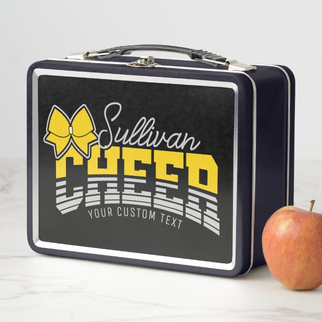 Cheerleader Team ADD NAME School Athlete Cheerlead Metall Brotdose (Beispiel)