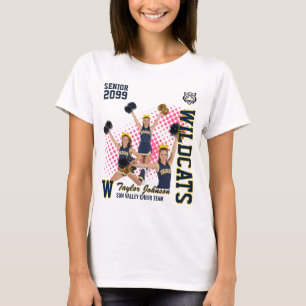 Cheerleader-Team der Oberstufe Benutzerdefiniertes T-Shirt