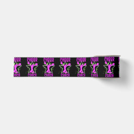 Cheerleader-Trainer-Schwarzes 3" Grosgrain Band Ripsband