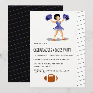 Cheerleader- und Sportler-Party-Einladung Einladung