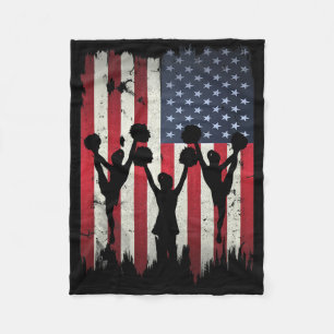 Cheerleader Usa Amerikanische Flagge 4. Juli Cheer Fleecedecke